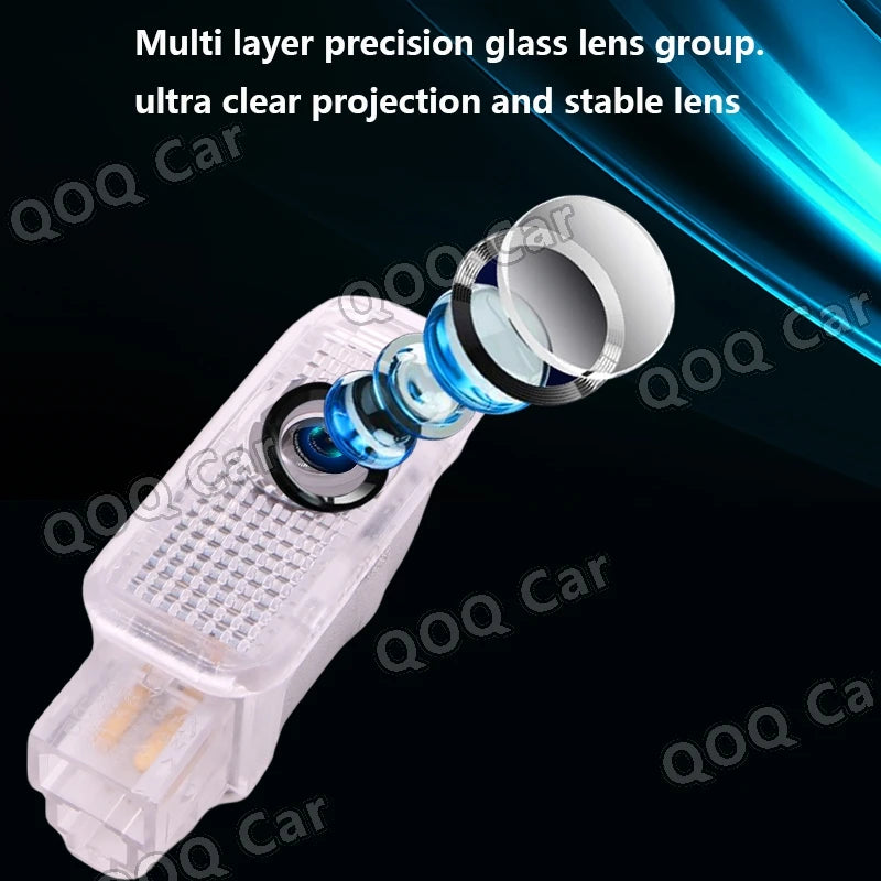 For Audi A4 A6L A5 A6 A8L Q8 Q3 Q4 Q5L Q7 RS ABT RS S7 S5 S6 Quattro Led Car Door Welcome Light Ghost Shadow Projector Logo Lamp
