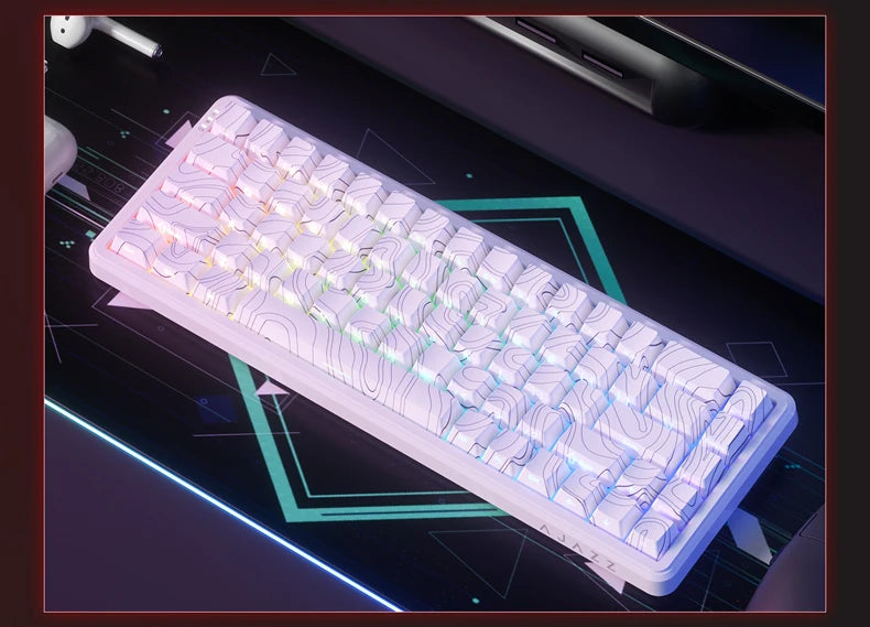 AJAZZ AK680 MAX Magnetic Switch Mechanical Keyboard 60% Rapid Trigger 0.01mm 8K/1K Return 68 keys Wired/Wireless Gaming Keybaord