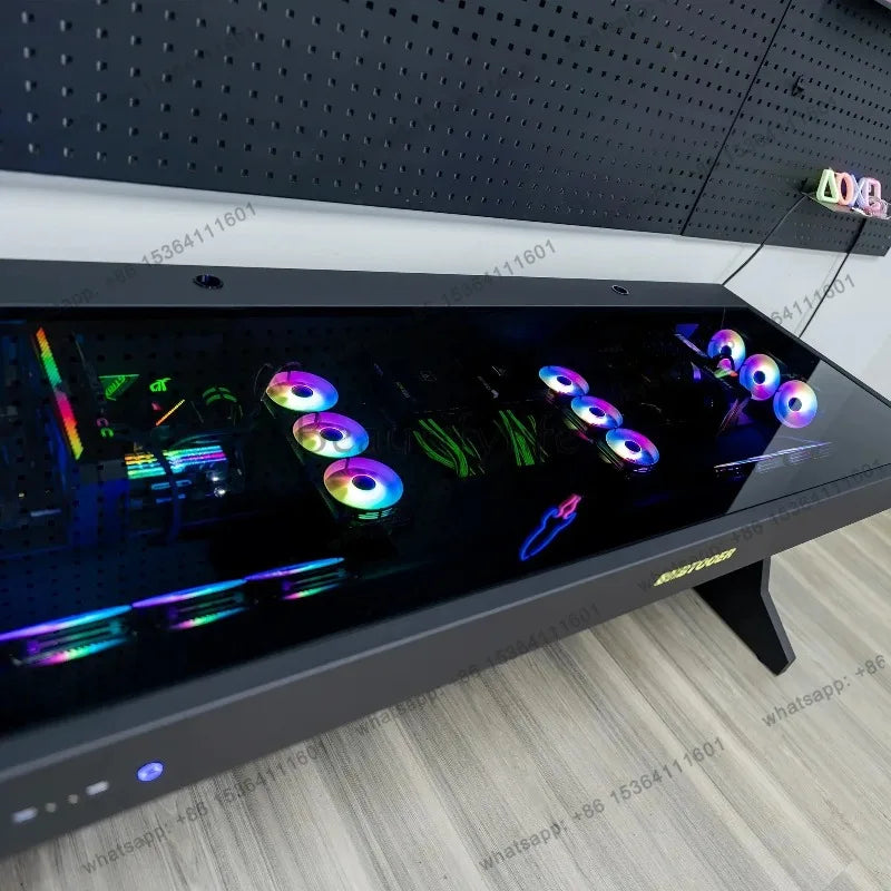 Computer Chassis Integrated Table, Two Hosts Can Be Installed for Two People, Cool Large Chassis Table,