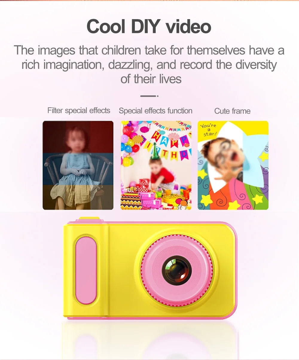 Capture every adorable moment with this baby camera featuring an 8.0MP sensor and HD screen—perfect for kids and family fun!