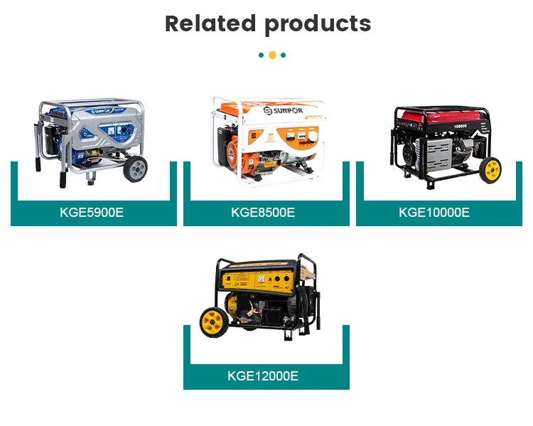 Portable 2.8/3kVA gasoline generator with recoil and electric start options.
