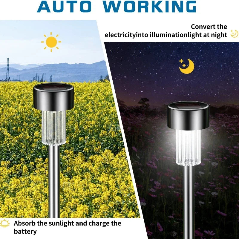 Outdoor Solar Lights Garden Lights Solar Powered Lamp Lantern Waterproof Landscape Lighting Pathway Yard Lawn Garden Decoration