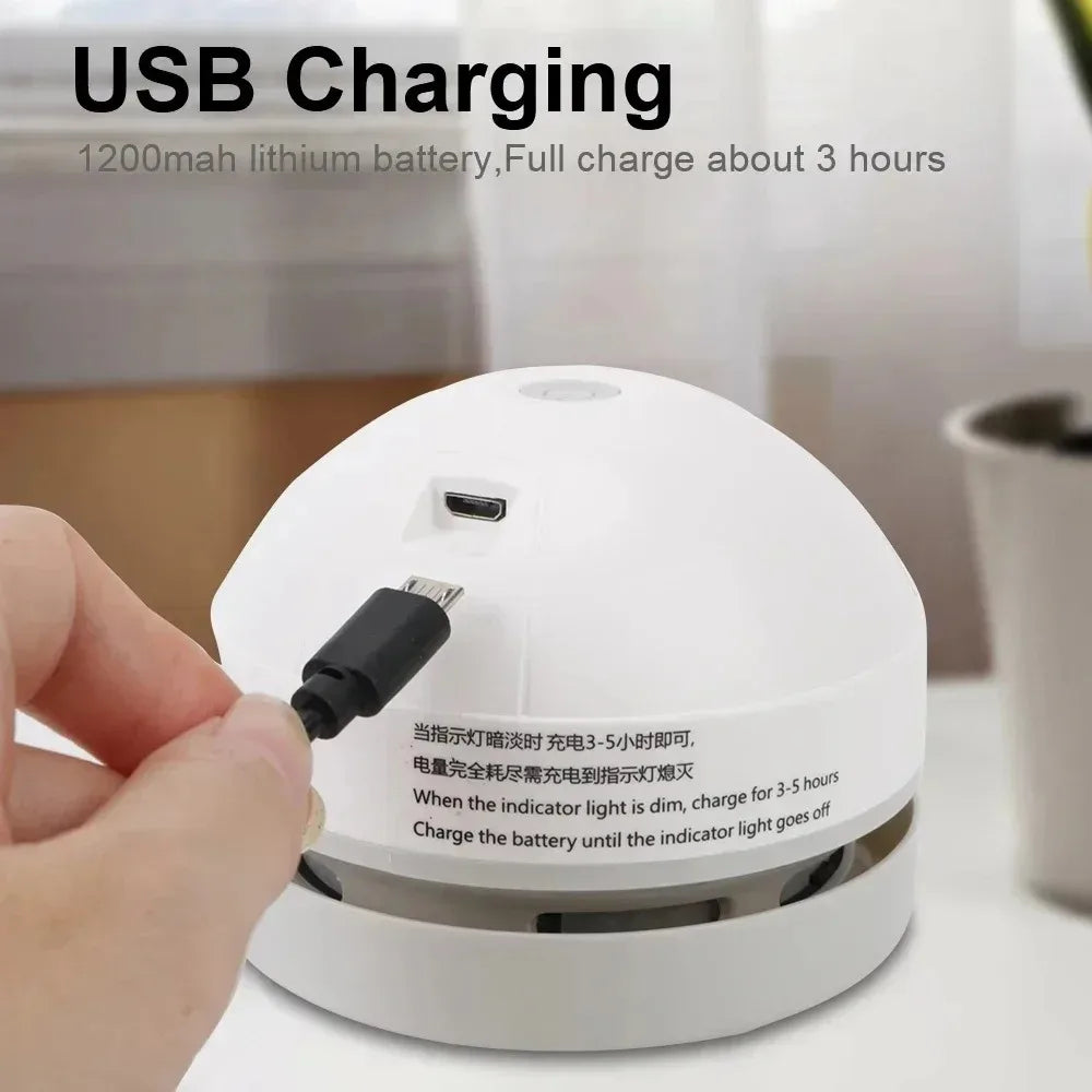 Table Vacuum Cleaner Mini Desktop Dust Vacuum With Detachable Nozzle USB Rechargeable Wireless Car Vacuum Cleaner Cleaning Tools