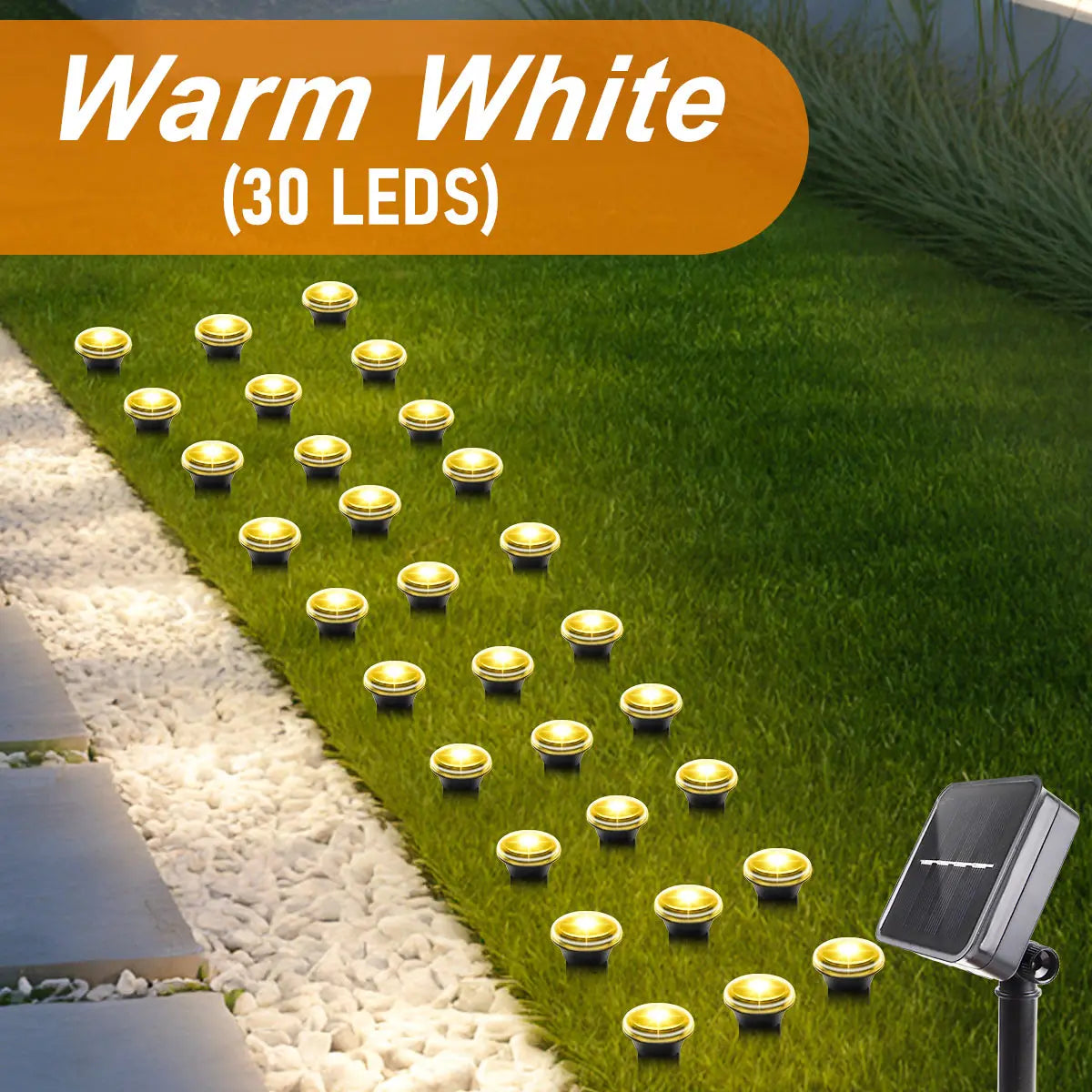 LED Solar Lights 8 Modes Outdoor Solar Garden Lights Waterproof Lawn Pilot Lamps for Trails Camping Yards Decorative Lighting