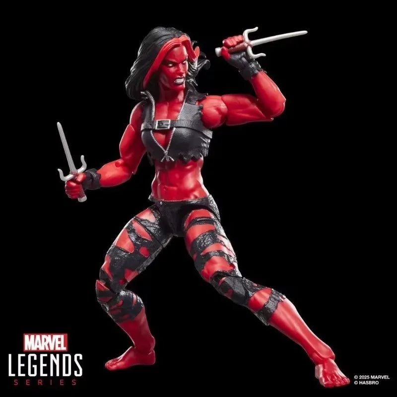 HASBRO Original Marvel Legends Series X-men Red She-Hulk 6 Inches Action Figure Gift Collectible Ornaments Gift