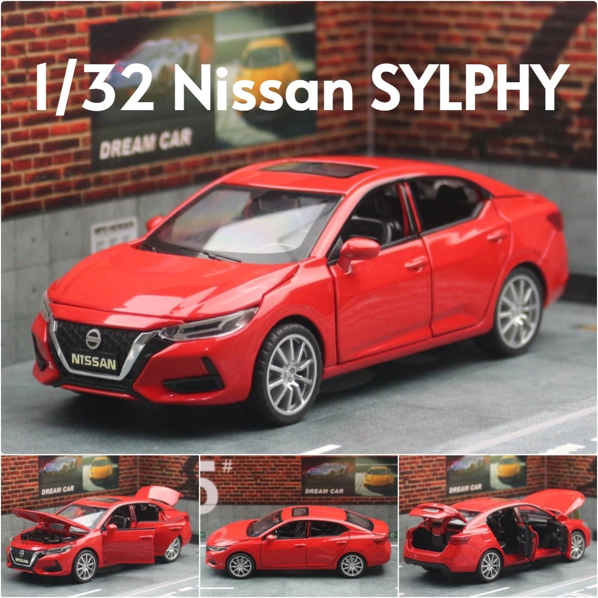 1/32 Nissan X-Trail SUV Miniature Diecast Toy Car Model Sound & Light Doors Openable Educational Collection Gift For Boy Kid