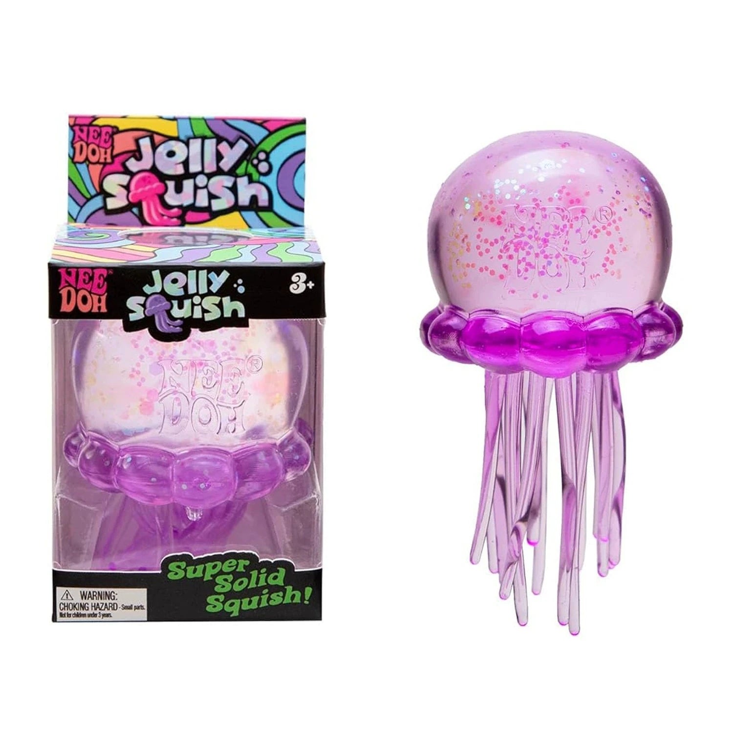 schylling Needoh Fuzz Ball Jellyfish Squishy Blind Box Random Color Soft Stress Relief Toy Cute Relaxing Squeeze Sensory Toy