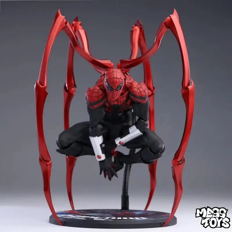 New MessToys Spiderman Figure Mess Toys Superior Neighbor Action Figure CT Toys Black Red Spider Man Figurine Kid Toy Gift