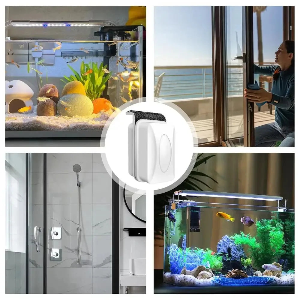 Effortlessly scrub away algae with this magnetic aquarium cleaning brush—tank cleaning has never been easier!
