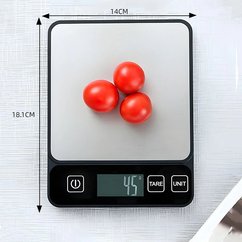 10kg Kitchen Scale LCD Digital Display Electronic Table Scale Baking Gram Weight Scales For Personal Healthy Diet Food Scale