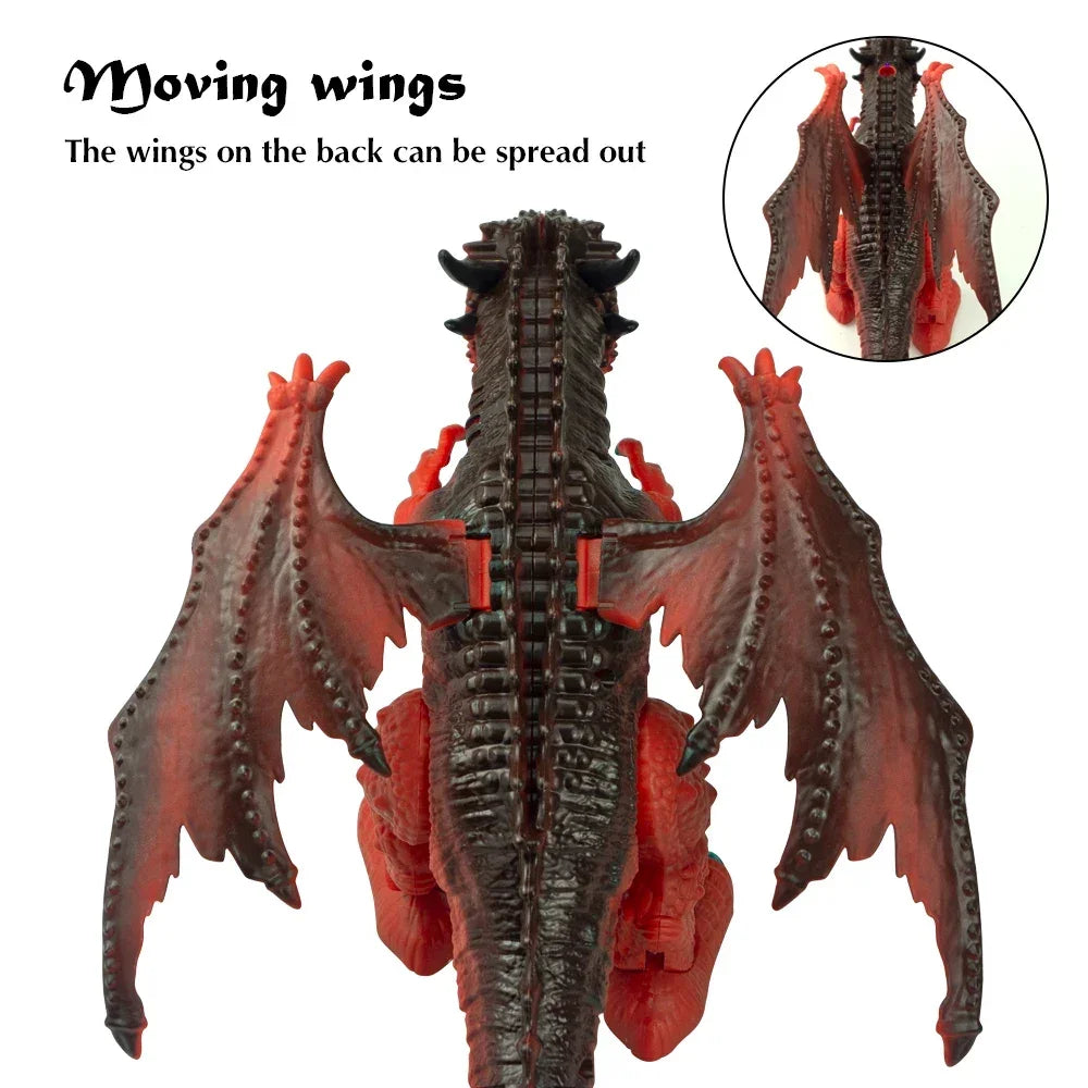 RC Animal Toy Remote Control Dinosaur Tyrannosaurus Spray Fire Sounds Music LED Light Kid Toys for Boys Children Christmas Gifts