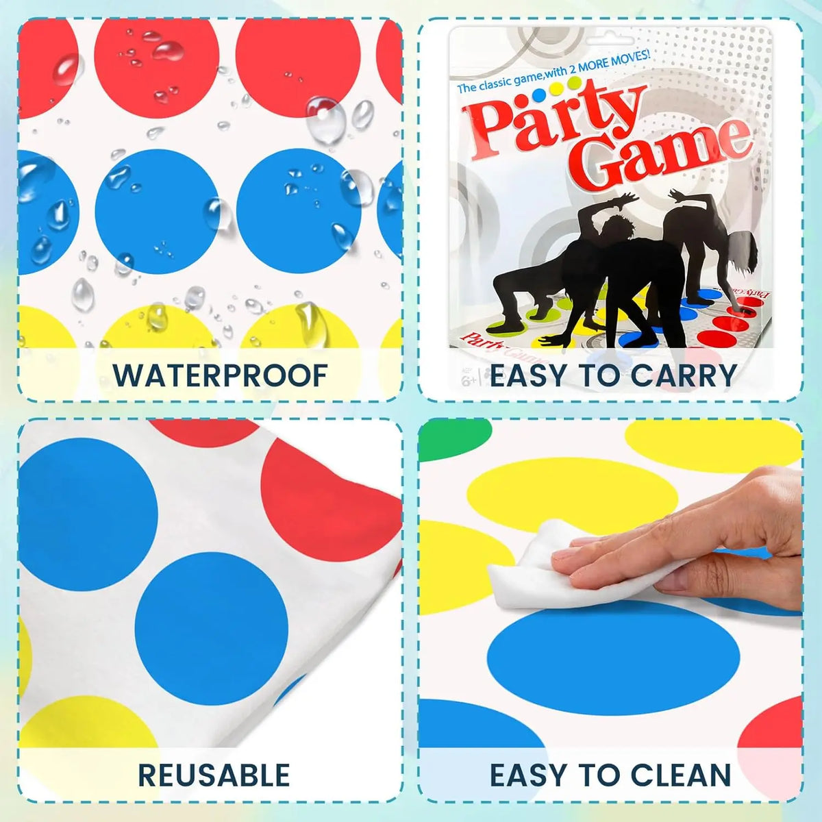 Twister Game Twister Funny Balance Family Party Games with Spinner Floor Play Mat Floor Game Gift for Kids Family Birthday Party