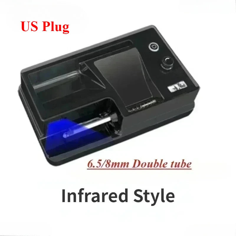Auto Cigarette Maker Tools Hot Infrared Electric Cigarette Rolling Machine 6.5/8mm Dual-use Tube Injector Roller Tobacco Filling