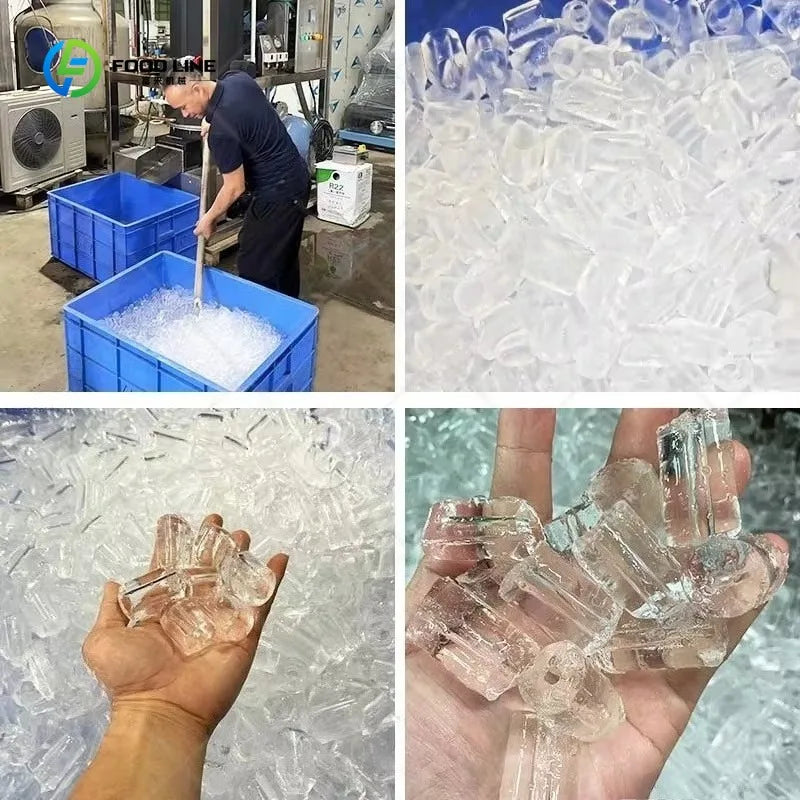 Tube Ice Machine 1T Per Day Industrial Ice Maker Low Power Consumption Automatic Control For Beverage Cold Storage Customized