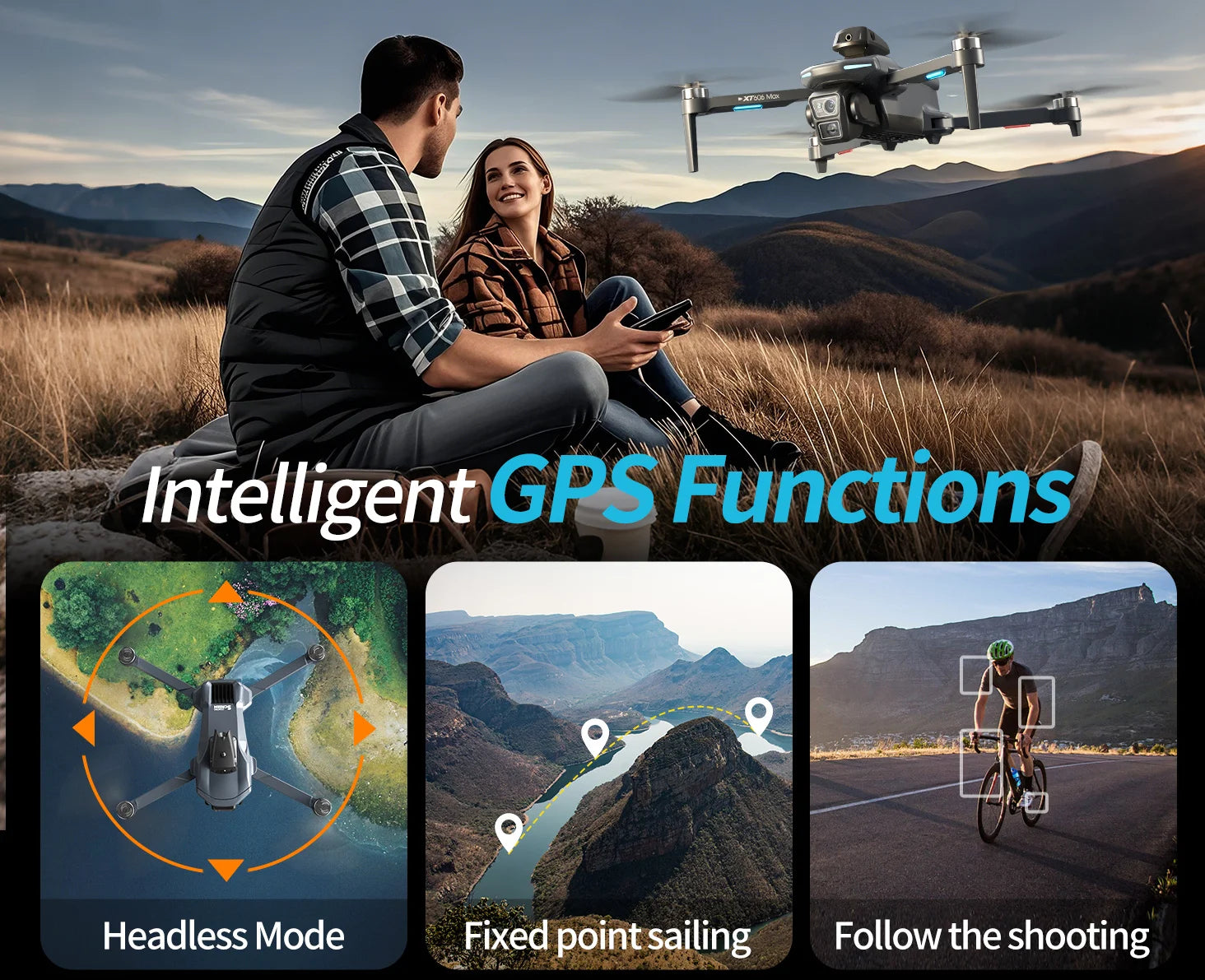 Lenovo XT606 GPS Drone 4K Professional  8K HD Dual Camera Gimbal  360°Obstacle Avoidance Brushless RC Quadcopter Dron toys