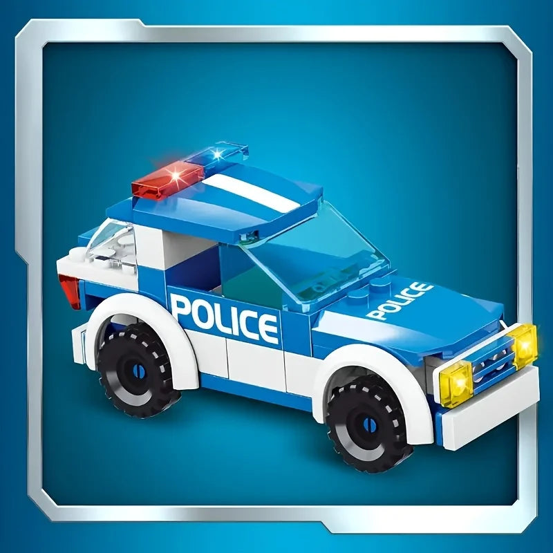 Police station building blocks, children's education building blocks toys, Christmas gifts, birthday gifts (503 pieces)