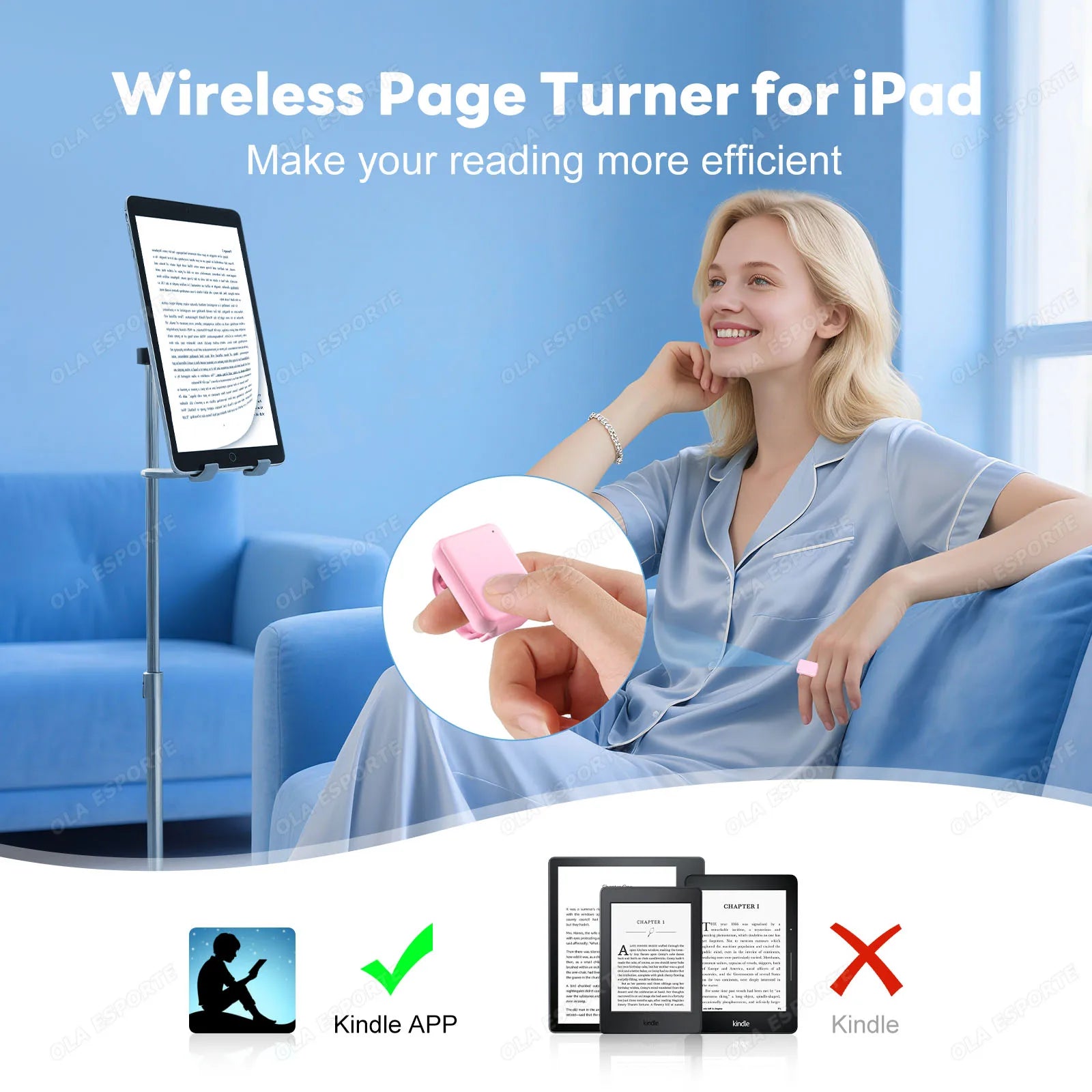 Multifunctional Ring Remote Control Smart Ring Video Camera control, Document remote control,Smartring Men Women for Android IOS