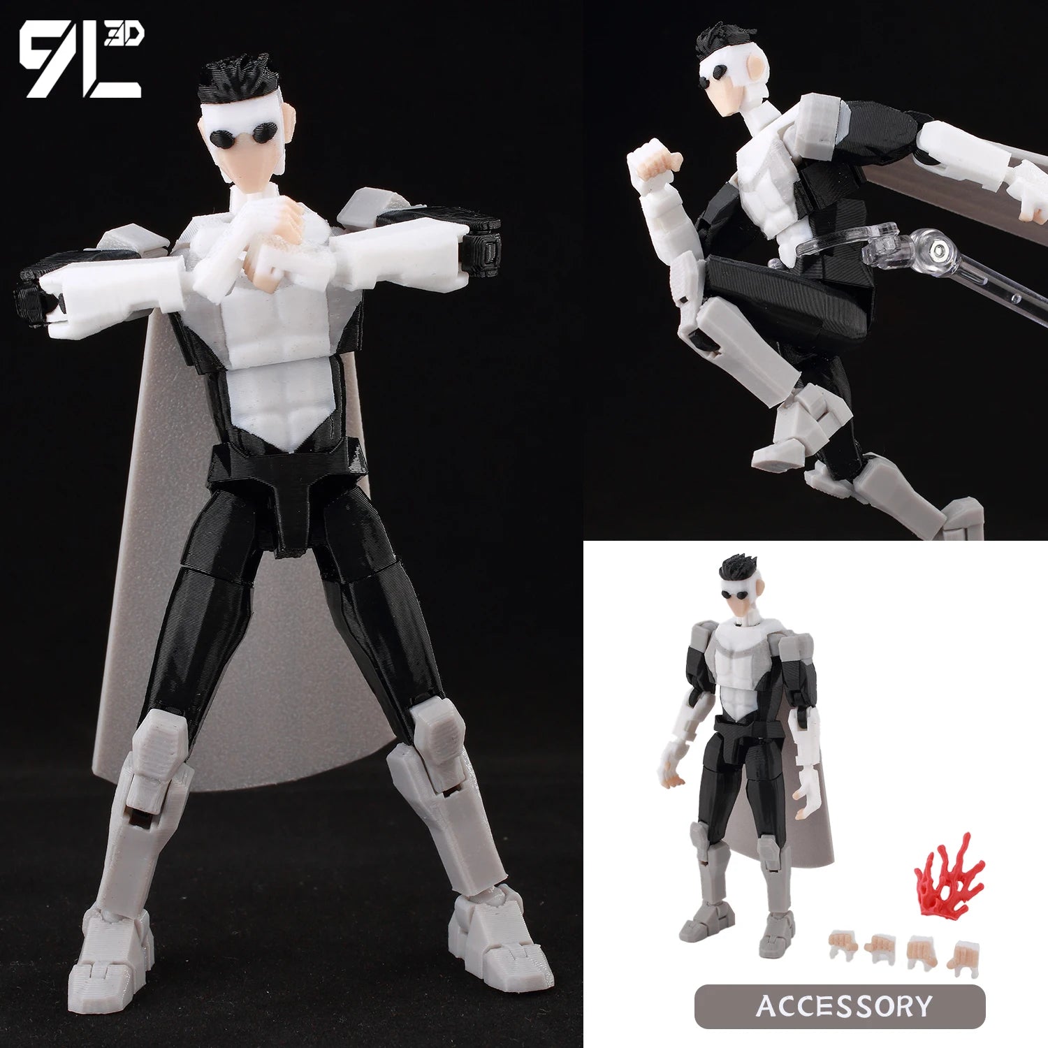 9L3D Printed Deadpool Wolverine Batman Spider-Man Venom Action Figures Dummy13 Lucky13 T13  Anime Model Toys Collectors Gifts