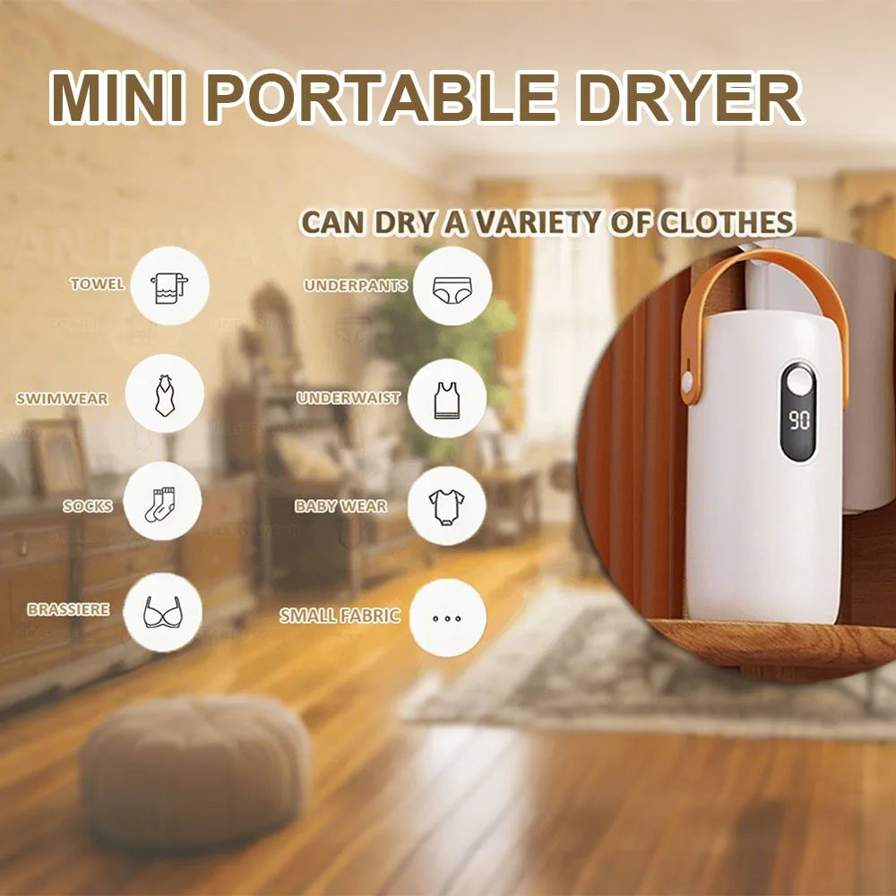 Portable Clothes Dryer Compact Electric Drying Machine for Home Foldable Clothes Dryer Convenient clothing drying in dormitories