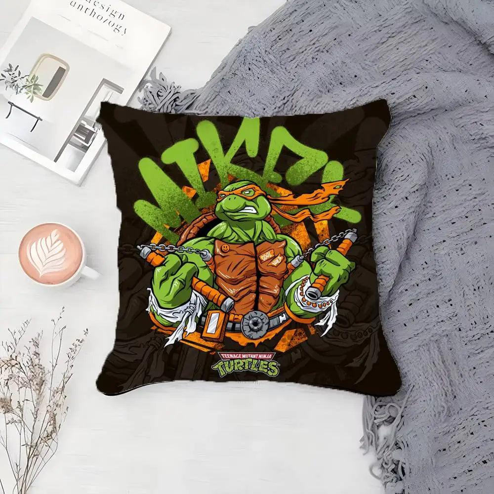 N-Ninja Movie T-Turtles Pillow Case Printing Pillowcase Living Room Sofa Cushion Cover Bedroom Room Decor