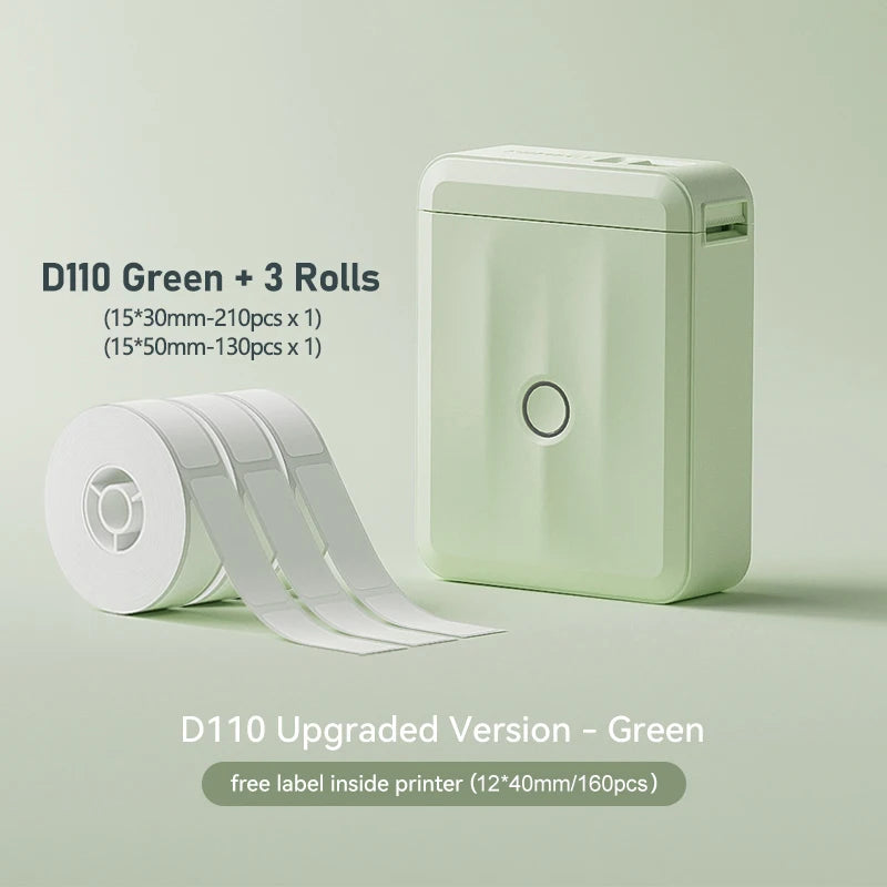 Niimbot D110M Label Thermal Self-Adhesived Printer Wireless Bluetooth Mini Portable Printer D110 Updated Version Sticker Maker