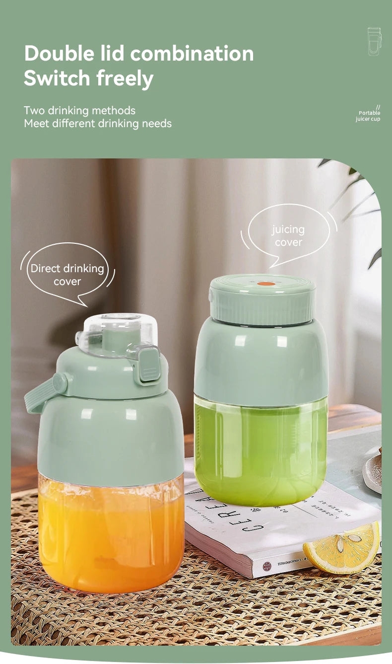 Portable Fruit Juicer Cup Y08 Multi-function Electric Travel Blender 10 Level Steel Knife Large Capacity Smoothie Quick Making