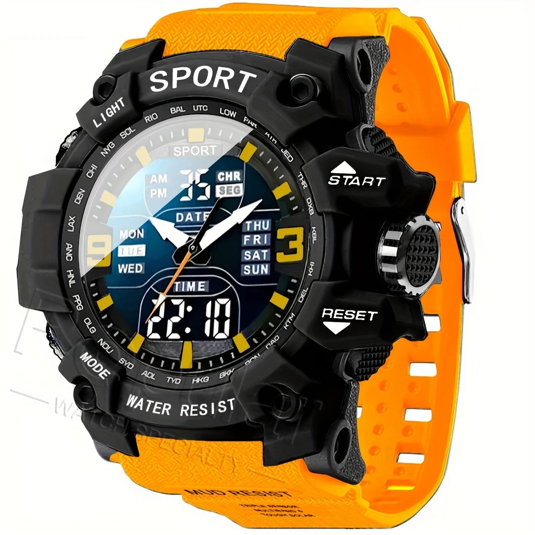 Men's and women's sports watches, tactical hands, large dial,  illuminated timer, alarm clock