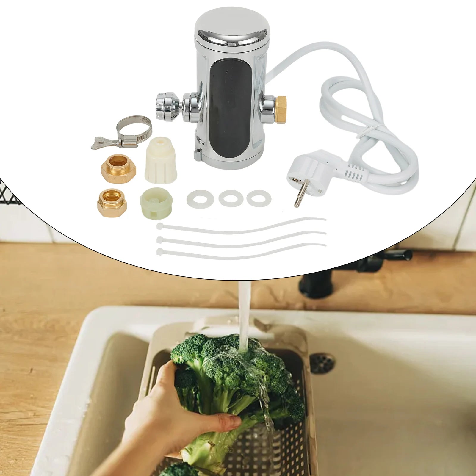 Experience instant hot water with this efficient water tap featuring an instantaneous heater and LED temperature display—saving energy while keeping you comfortable!