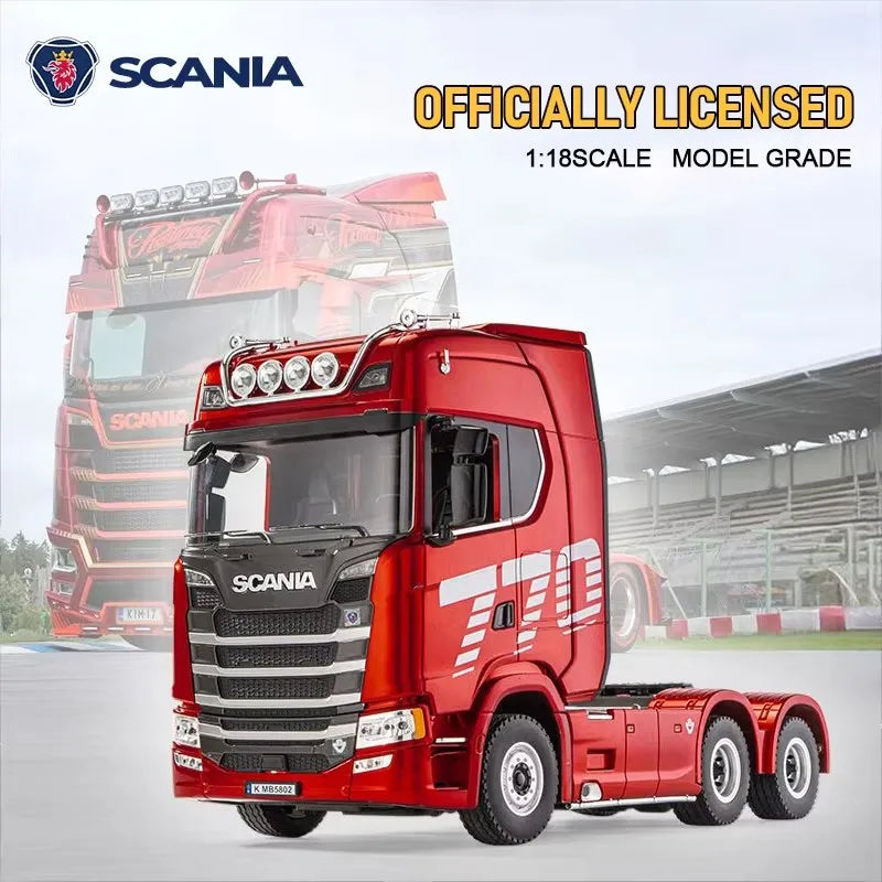 Remote Control Car RC Tractor Alloy Heavy Truck Engineering Semi Trailer Model with Light Sound Radio Toy HUINA 1501 770S Gift