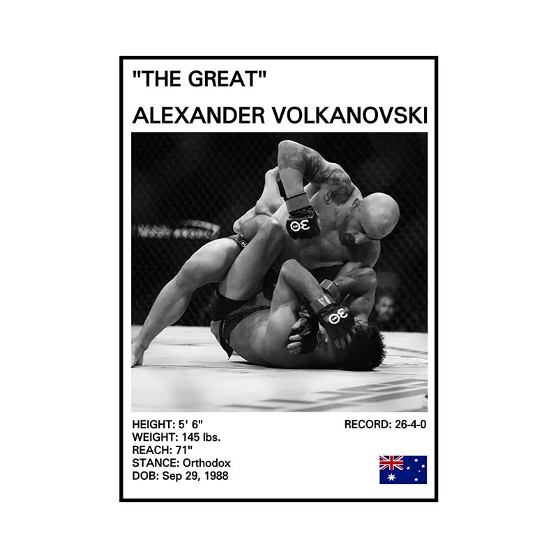 no frame Black and White Boxing Legends Canvas Poster Boxing Inspirational Canvas Painting Print Wall Art for Gym Bedroom Home