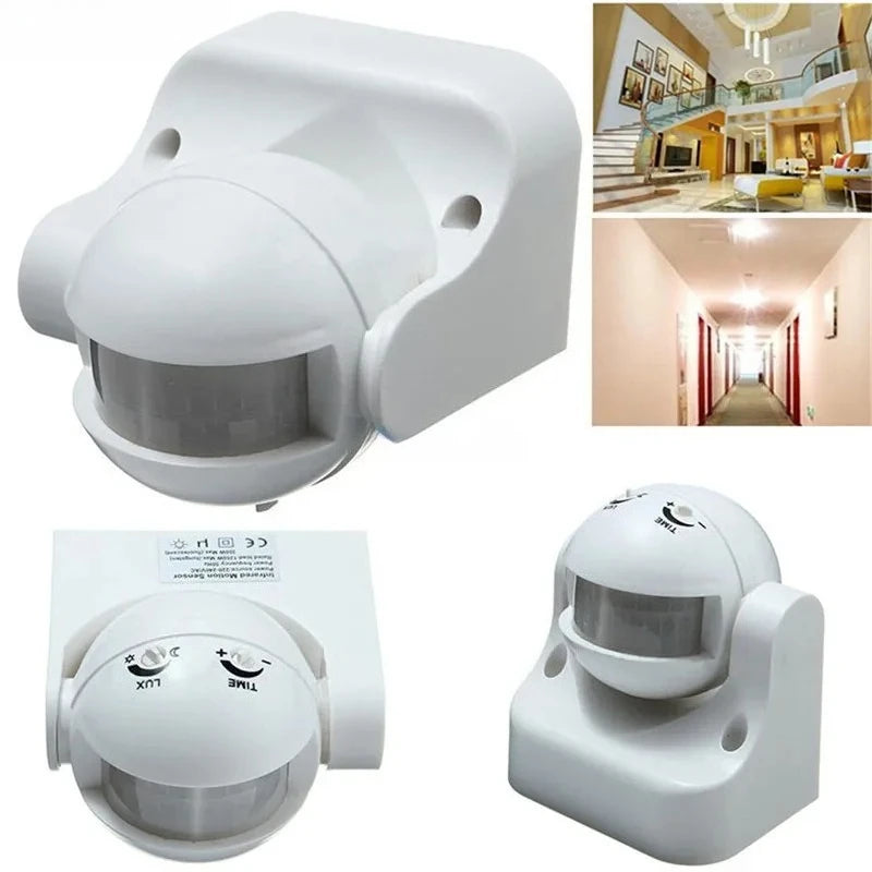 Secure and illuminate your outdoor space with this IP44-rated round mini PIR infrared motion sensor detector—featuring smart delay light switching for convenience and energy savings!