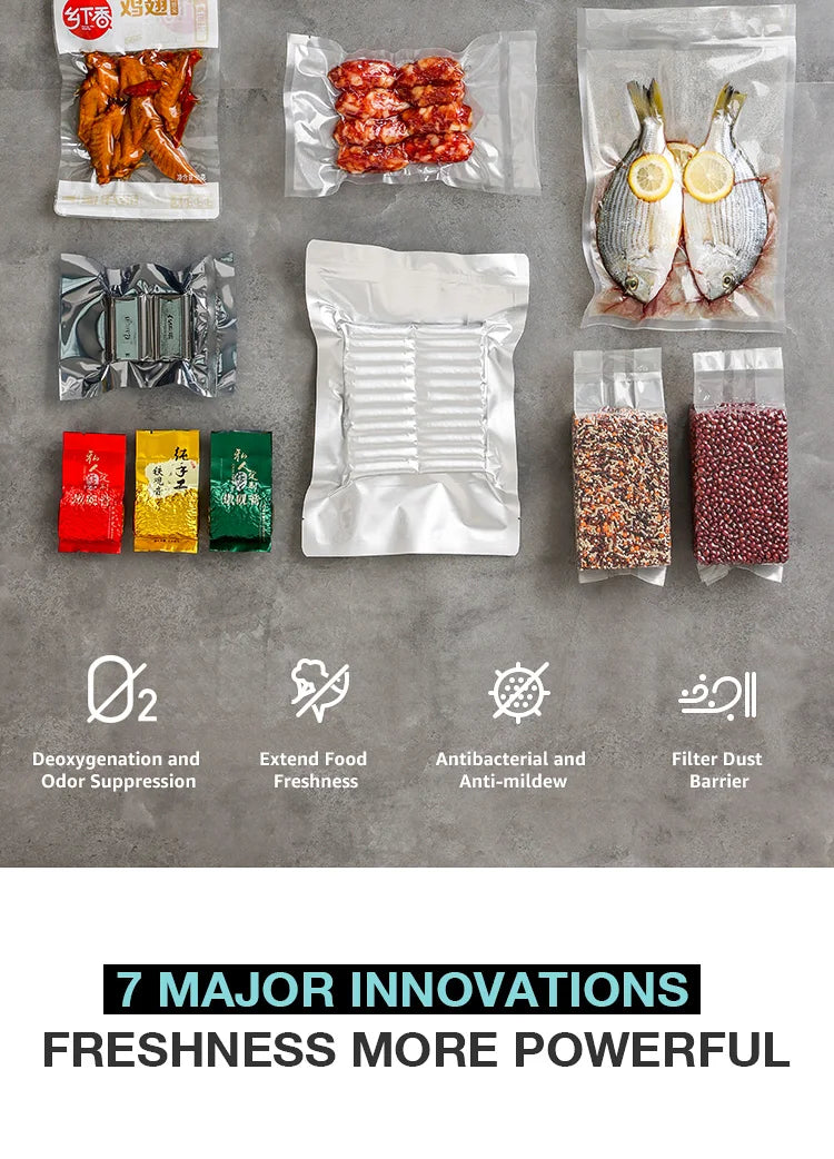 Vacuum Sealer Machine MAGIC SEAL MS300 for Food Plastic Packaging Sealer Mylar Bags Sealer Sealing machine Automatic Manual Mode