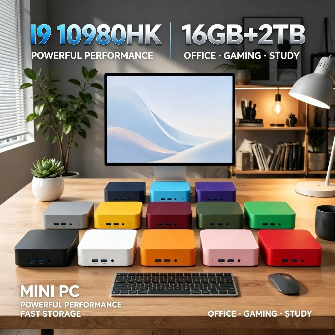 2026 Mini PC Core i9 10980HK Windows 11 Computer 16GB RAM 1TB M.2 SSD Portable Gaming Computer 60Hz 4K HD Mini Desktop PC Gamer