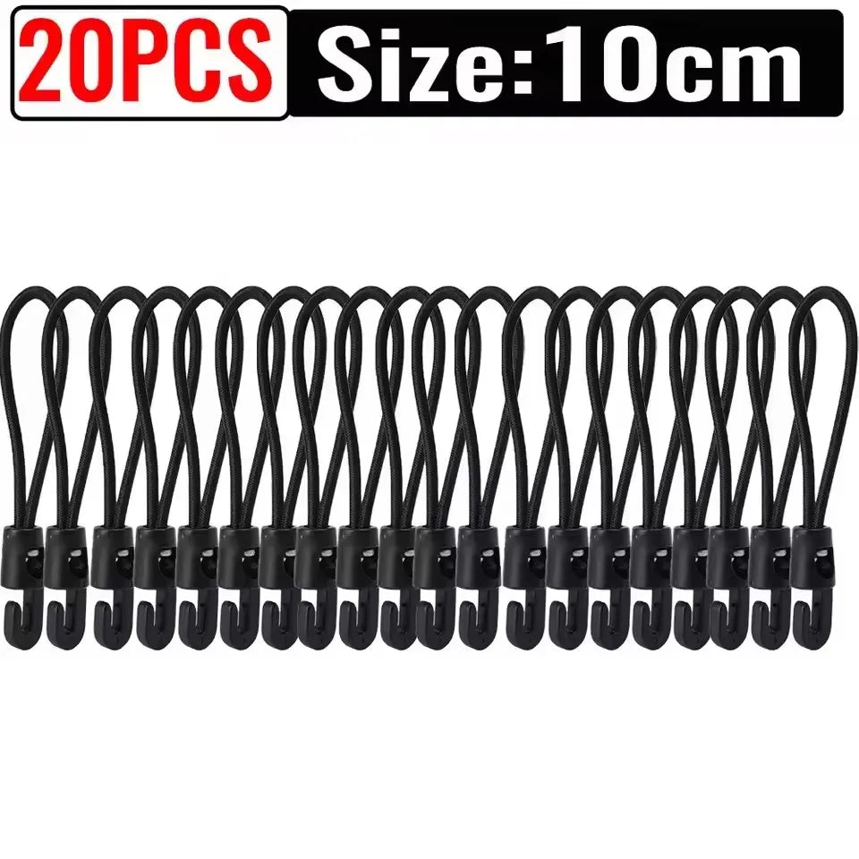 20/1pcs Elastic Strap Nylon Bungee Cord 10cm 15cm 25cm Durable Fixing Band for Flashlight Map Outdoor Backpacking Accessories