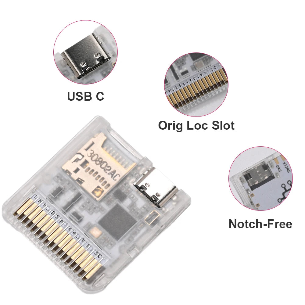 Chiscart  DSpico USB C Version Game Cartridge For NDS NDSL DSi 3DS Consoles