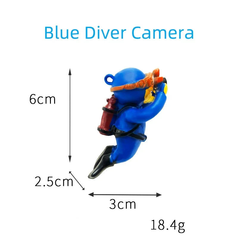 Fish Tank Diver Ornaments Landscape Decoration Aquarium Gifts Popular Floating, Hayao Miyazaki Blue Fatty with Ball and Line