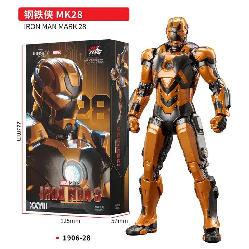 ZD Toys Iron Man MK1 MK2 MK3 MK4 MK5 MK6 MK7 MK42 MK43 MK45 MK46 War Machine Movie Action Figure 7 Inches Adult Collectible Toys