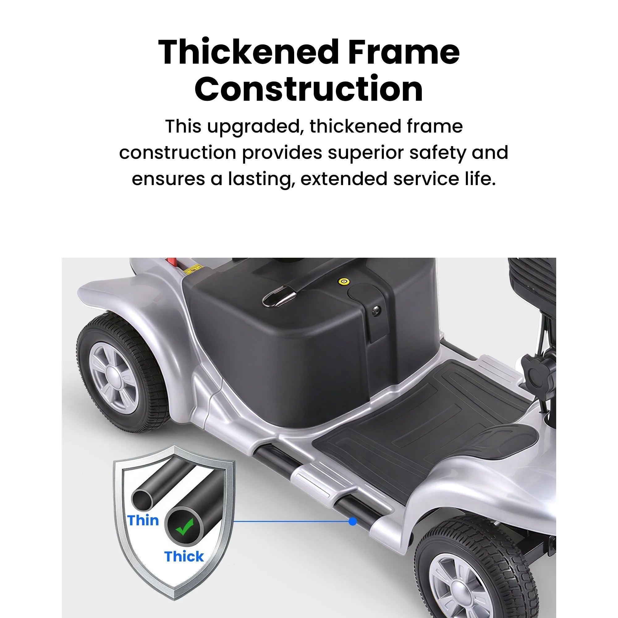 Foldable 4-Wheel Mobility Scooter for Seniors, 200W, 15.5 Mile Range, Lightweight Portable Travel Scooter with 9-Inch Tires and Storage Basket