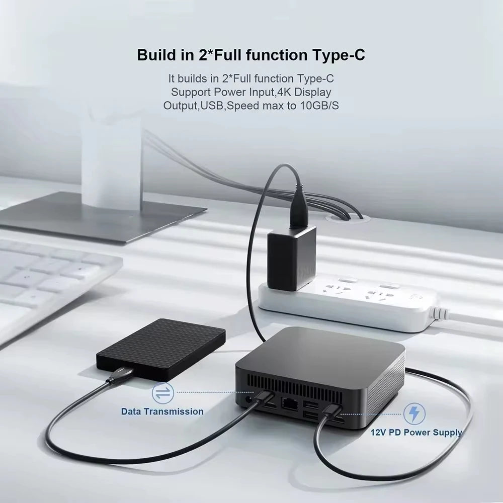 Protable Mini PC Windows 11 Pro intel Core i3 6100U 16GB RAM 1TB 2TB SSD PC Computer Dual WIFI 6 BT5.2 4K HD Mini Pc Desktop