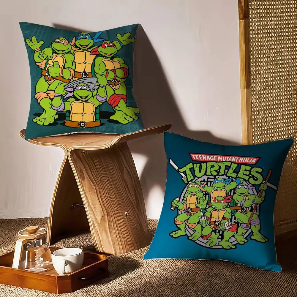 N-Ninja Movie T-Turtles Pillow Case Printing Pillowcase Living Room Sofa Cushion Cover Bedroom Room Decor