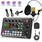 Sound Card with Microphone Set Mixer Recording (Studio Package)