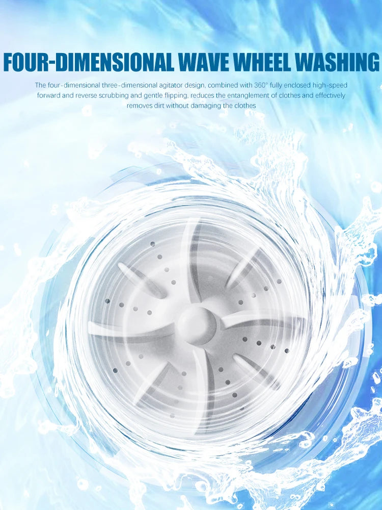 2025 wireless mini digital washing machine, rechargeable portable intelligent small underwear and sock specific washing cup 1.5L