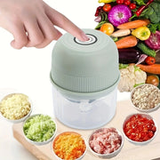 250ml Electric Mini Garlic Chopper USB Meat Grinder Garlic Crusher Sturdy Ginger and Vegetable Crusher with Safety Switch,