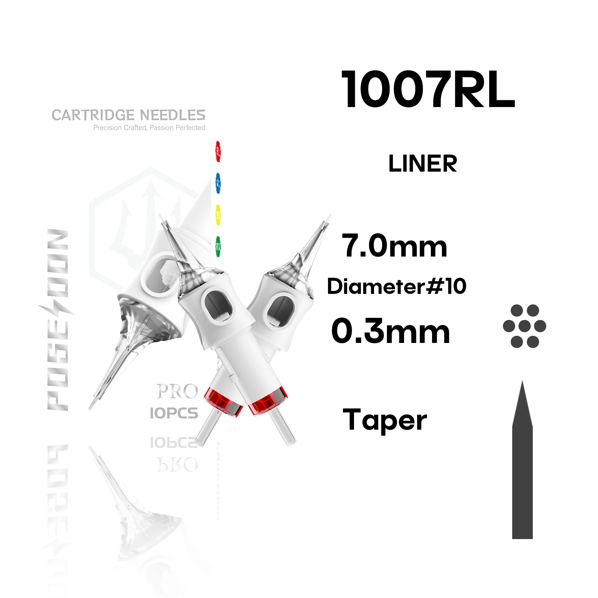 10Pcs POSEIDON V6 PRO MAX Tattoo Needles Disposable Safty Permanent Makeup Tattoo Cartridge Needles For Tattoo Machine