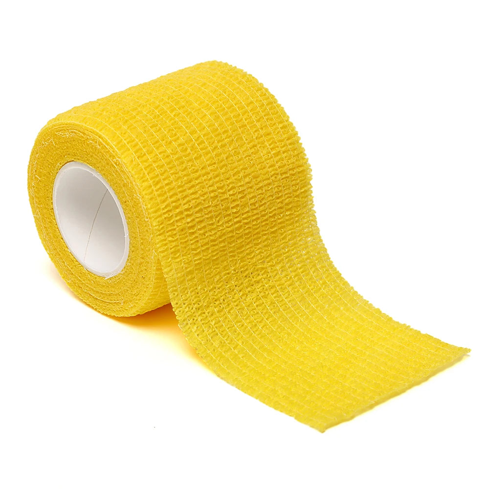 12pcs of 4.8-Meter Elastic Sports Self-Adhesive Bandages, Protecting Fingers, Ankles, Palms, and Shoulders, Knee Protection