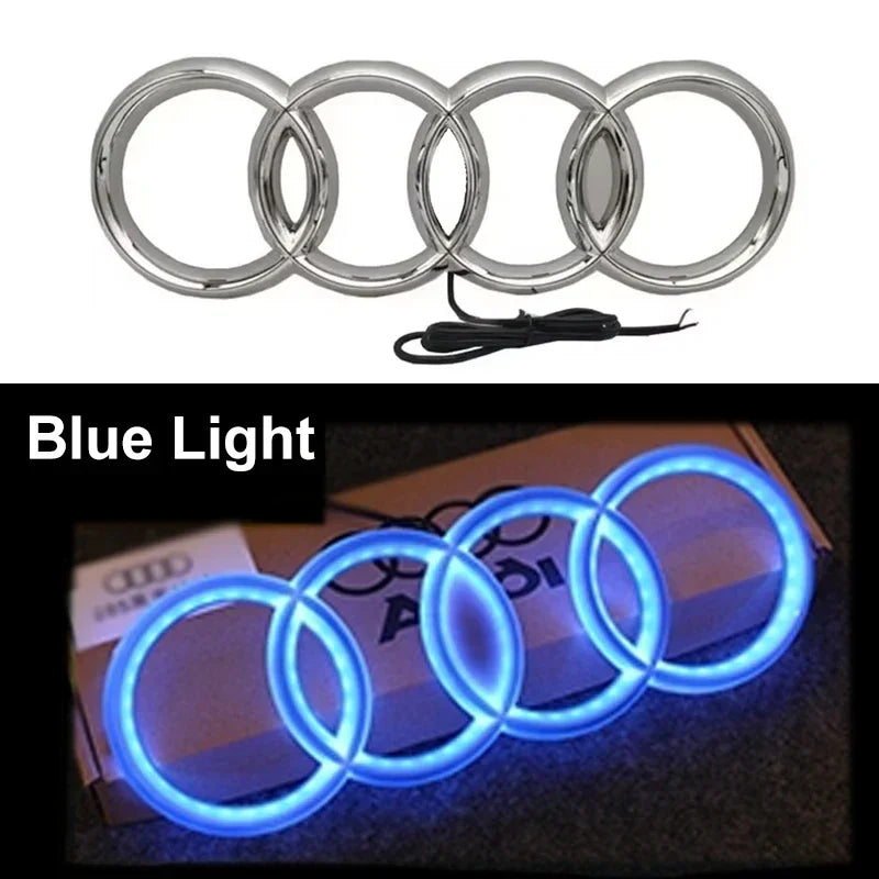 1pcsLED Car Dynamic Streamer Badge Light Front Grille Emblem for Audi Q7 Q8 S3 A1 A2 A3 A4 A5 A6 Q3 Q4 Q5 Q6 S5 S7 A7 Q