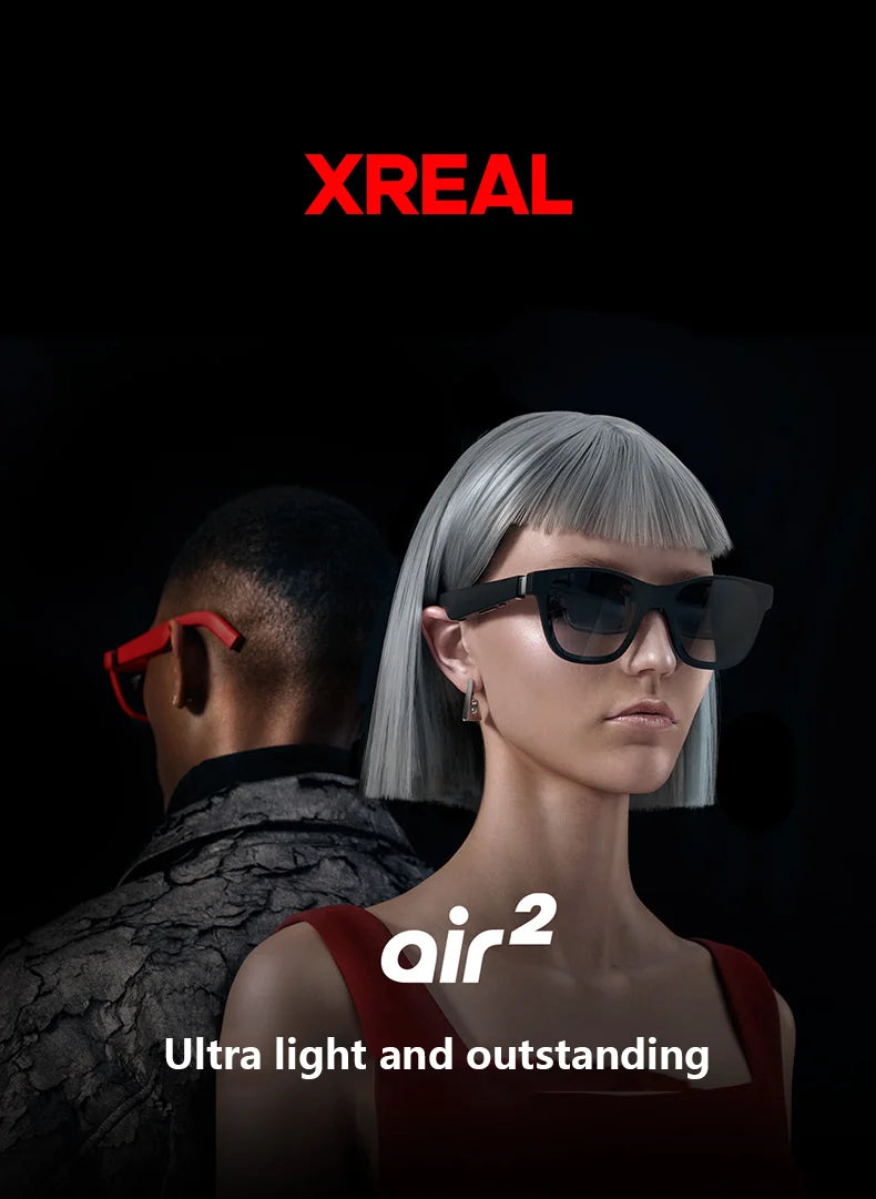 Original XREAL Air 2 Smart AR Glasses 130 Inch Micro OLED Big Screen 120Hz 1080P View for Phone Computer Not VR Virtual Reality