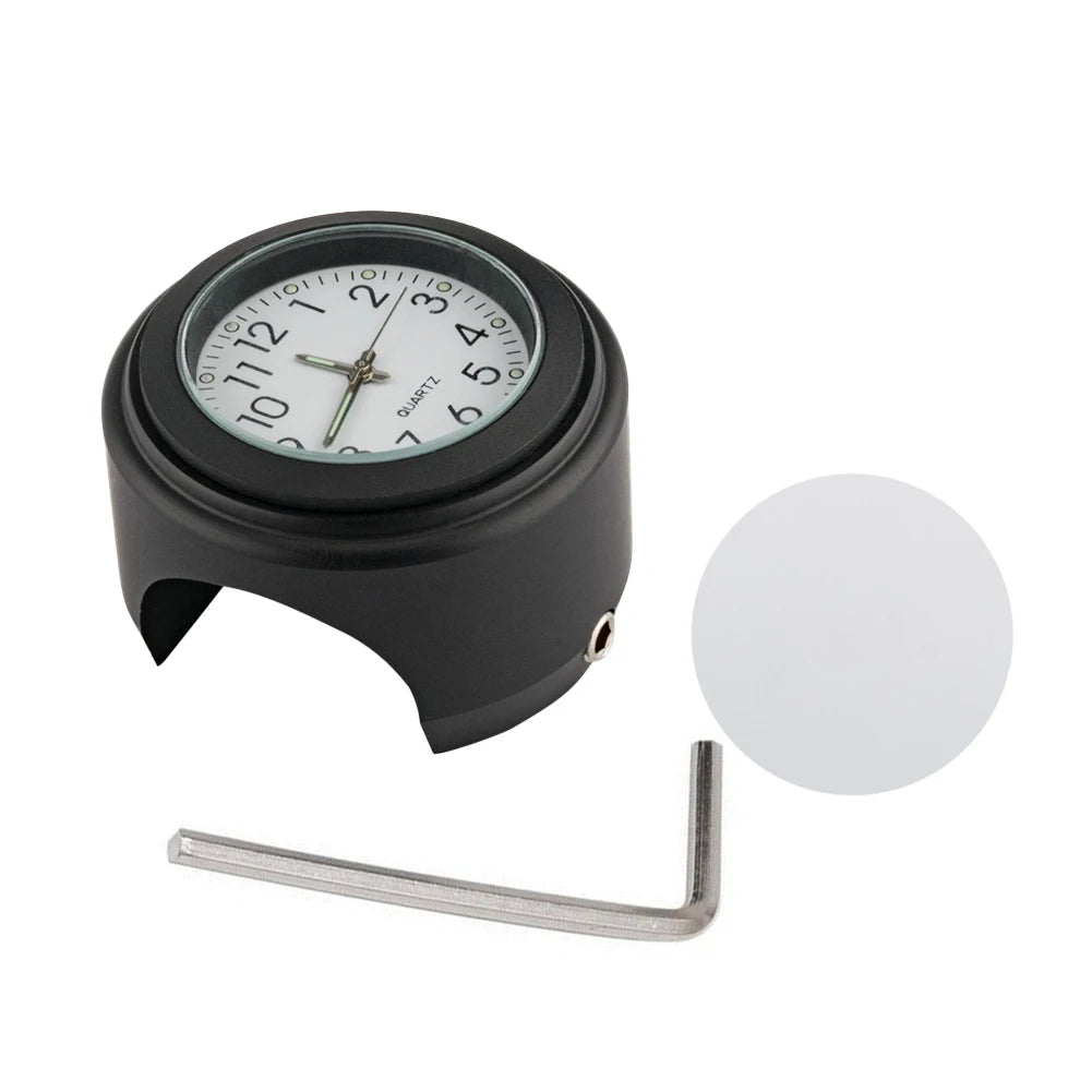 22-25MM Motorcycle Watch Thermometer Temp Gauge Waterproof Motorcycle Accessories Handlebar Clock moto styling Moto Accessories