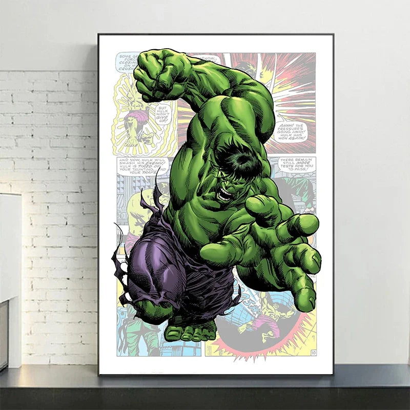 Comic Superhero Posters Set Canvas Painting Super Hero Prints Wall Art Picture Kids Room Decor