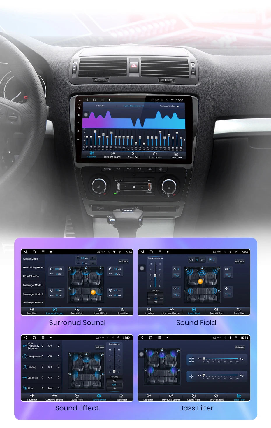Junsun V1 AI Voice Wireless CarPlay Android Auto Radio for SKODA Octavia 2 A5 2008-2013 4G Car Multimedia GPS 2din autoradio